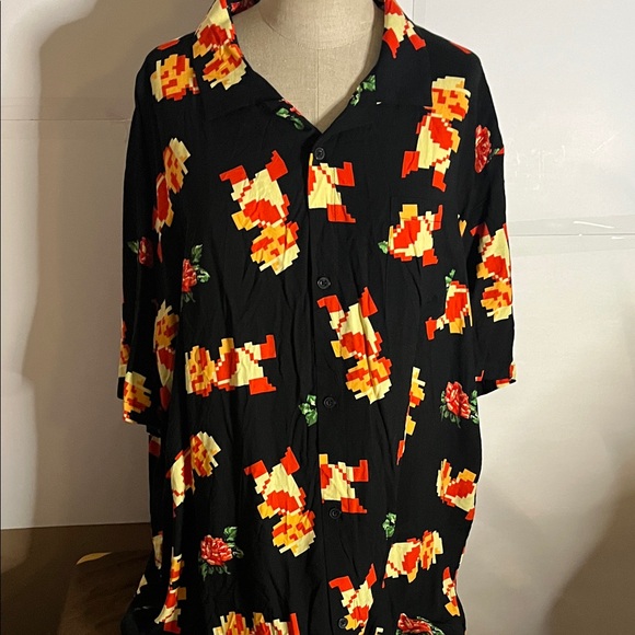 Nintendo Other - 😄NWT Super Mario rayon shirt button down XXL